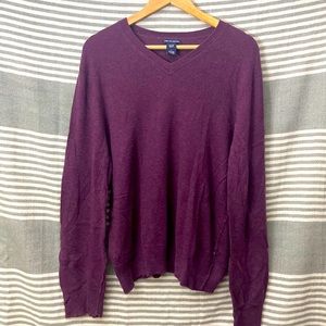 Gap‎ Men’s Burgundy Cotton/Cashmere Sweater Size S